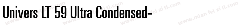 Univers LT 59 Ultra Condensed字体转换